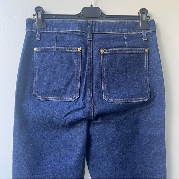 Khaite Raquel Patch Pocket Crop Flare Jeans - Dark Blue Wash - Size 31 - Picture 9 of 14